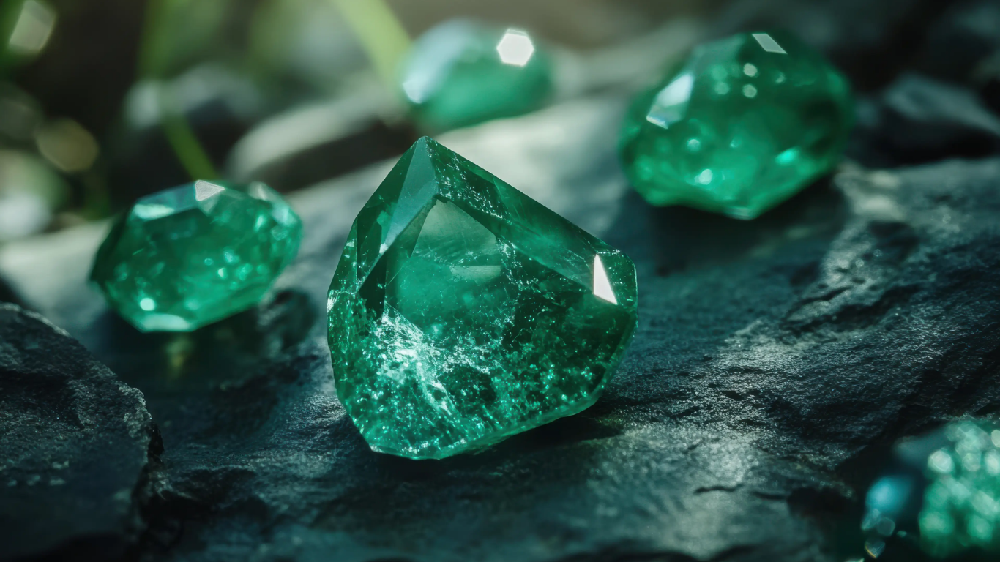 Emerald thô - Hình ảnh emerald tự nhiên chưa qua gia công